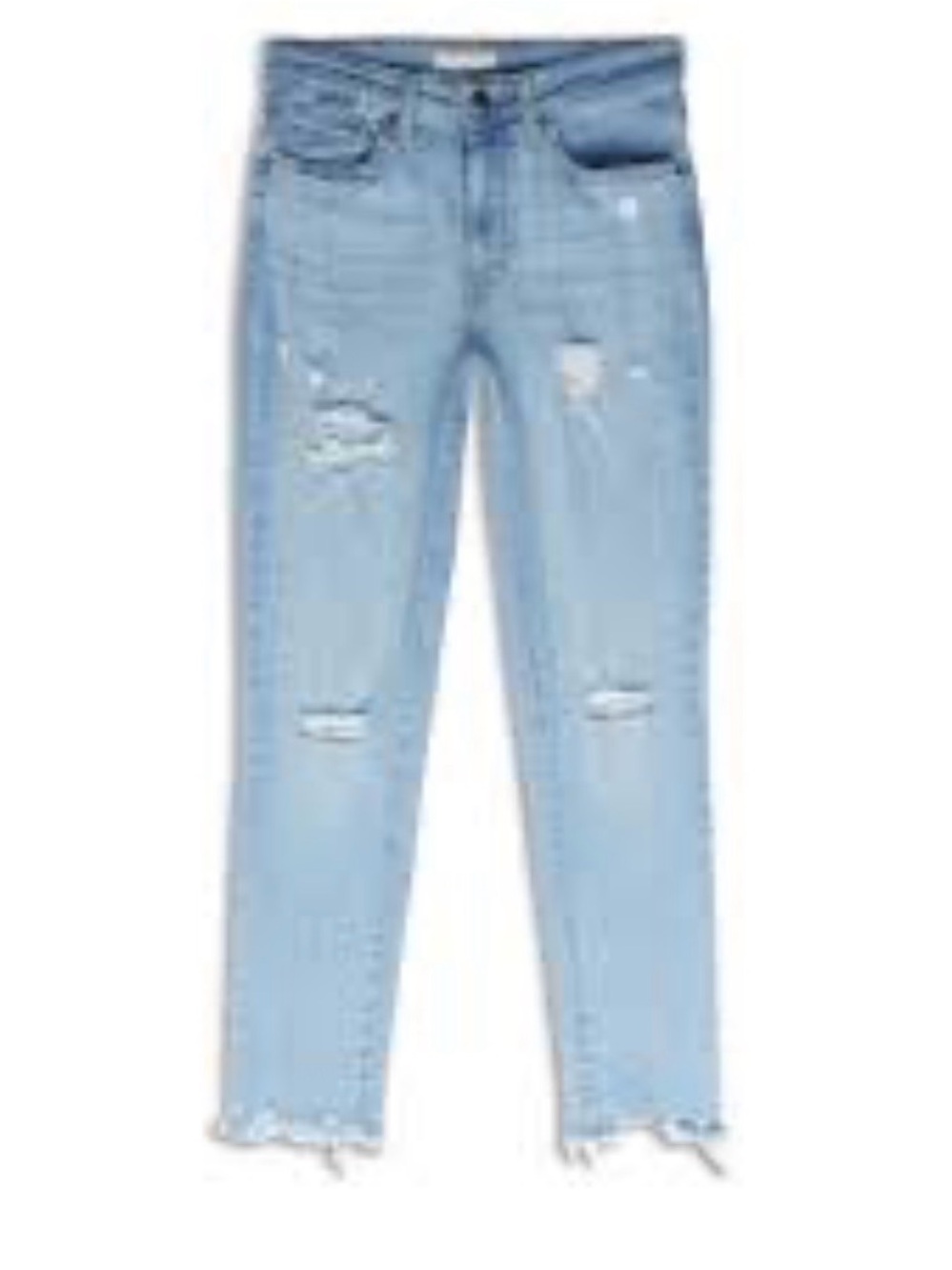 Levi's Light Blue 721 High Rise Skinny Distressed Jeans